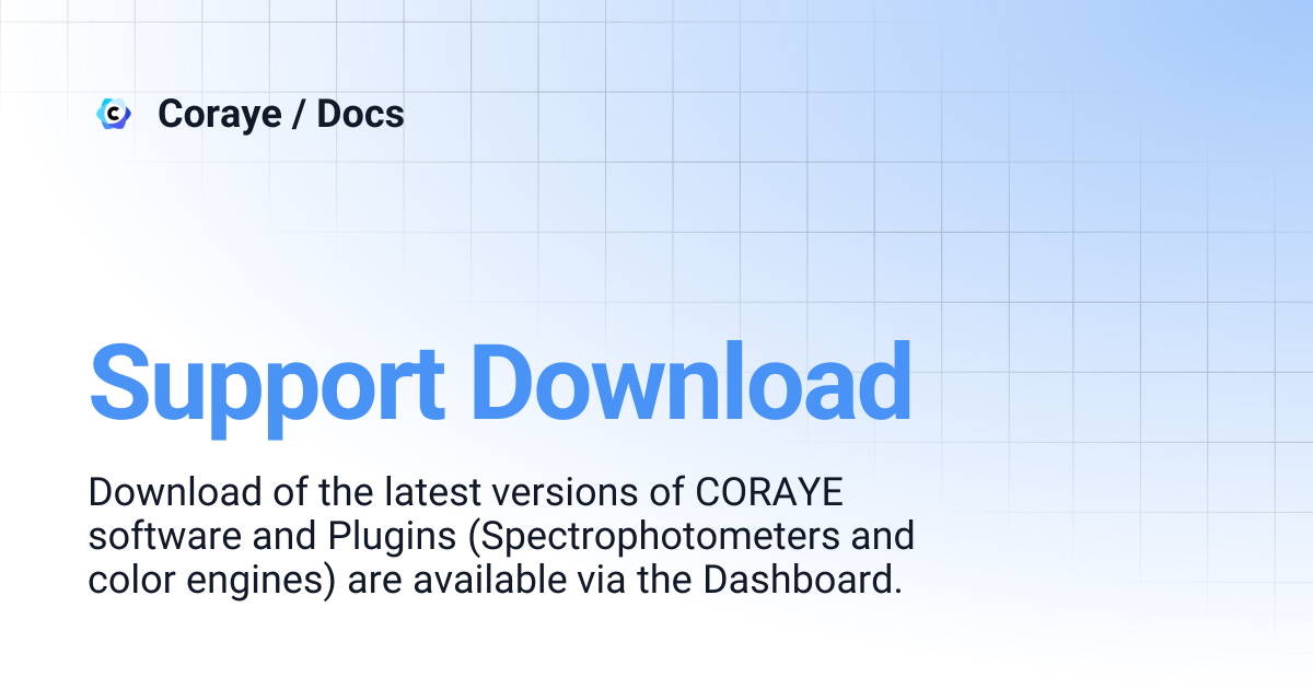 Support Download | Coraye / Docs